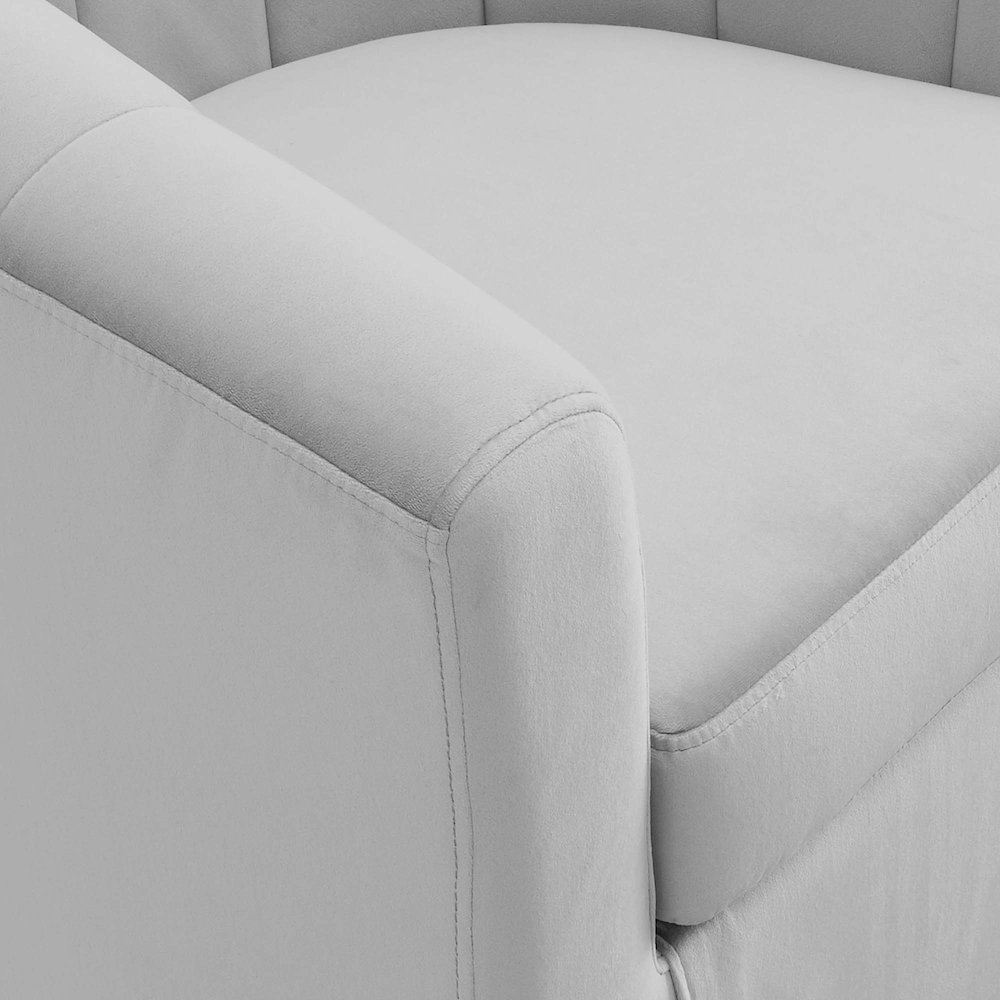 Prospect Performance Velvet Swivel Armchair. Picture 4
