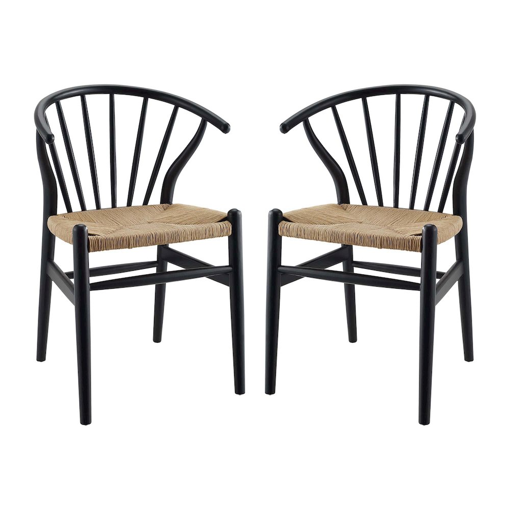 Flourish Spindle Wood Dining Side Chair Set of 2. Picture 1