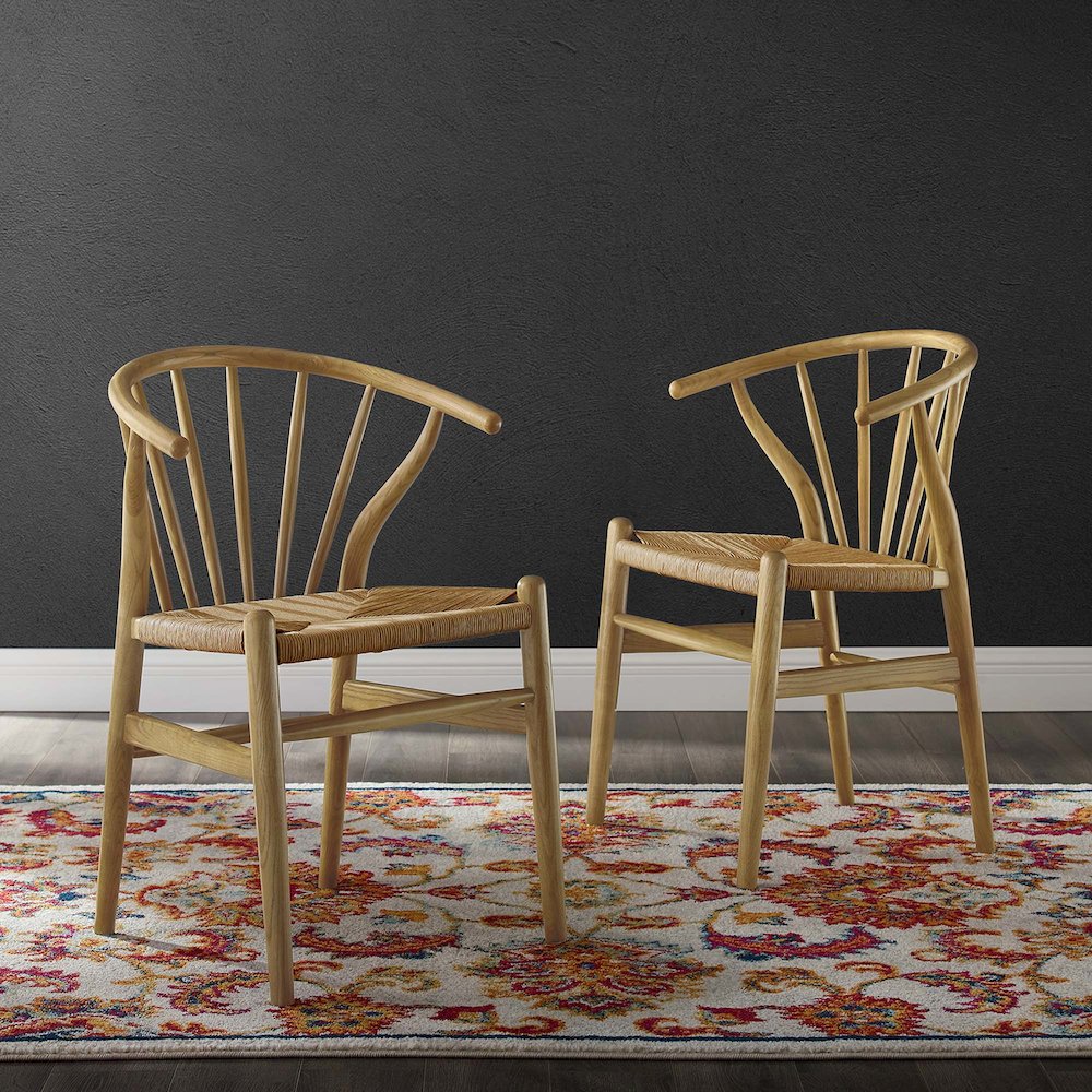 Flourish Spindle Wood Dining Side Chair Set of 2. Picture 8