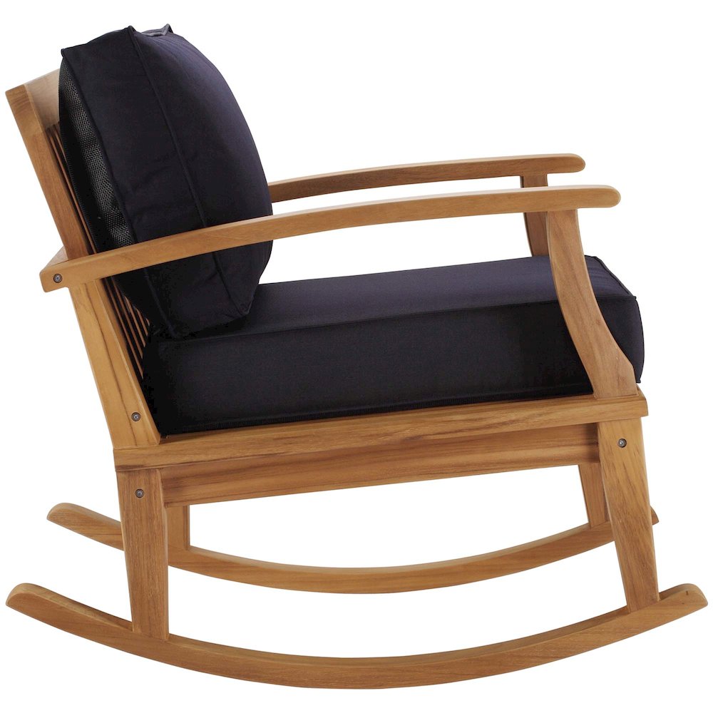 Marina Outdoor Patio Teak Rocking Chair. Picture 2