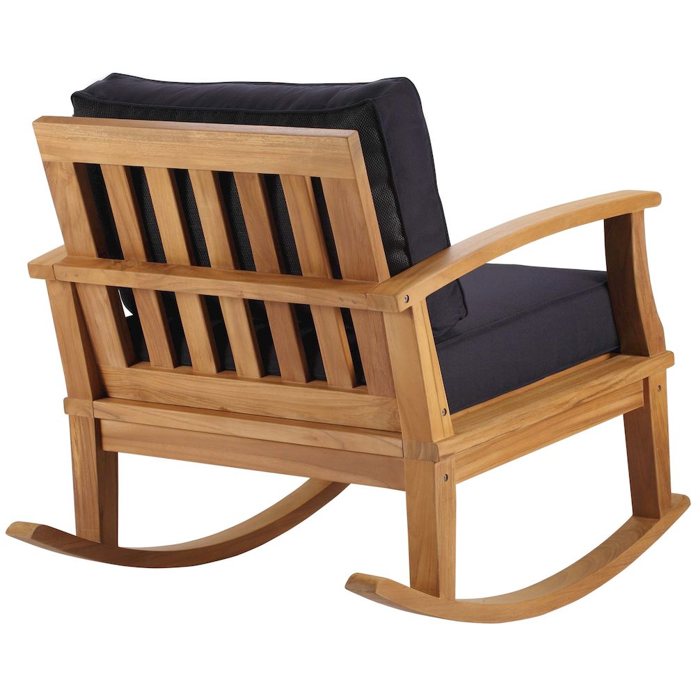 Marina Outdoor Patio Teak Rocking Chair. Picture 3