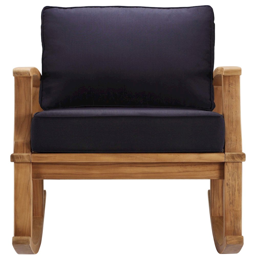 Marina Outdoor Patio Teak Rocking Chair. Picture 4