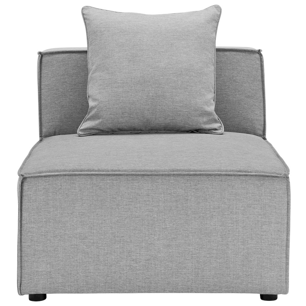 Saybrook Outdoor Patio Upholstered Sectional Sofa Armless Chair. Picture 4
