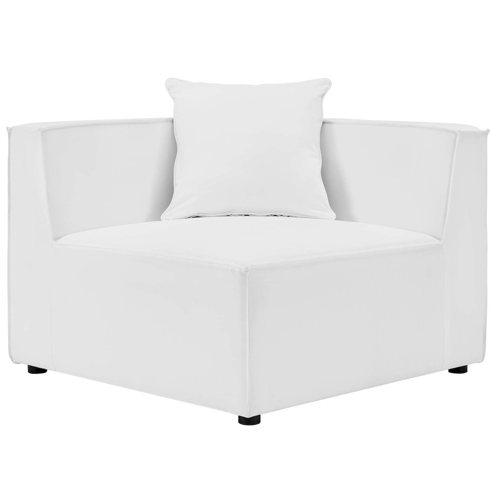 Saybrook Outdoor Patio Upholstered Sectional Sofa Corner Chair. Picture 1