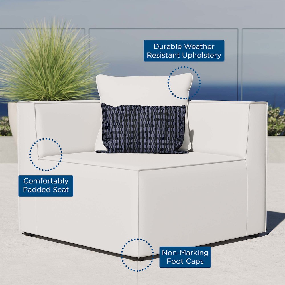 Saybrook Outdoor Patio Upholstered Sectional Sofa Corner Chair. Picture 2
