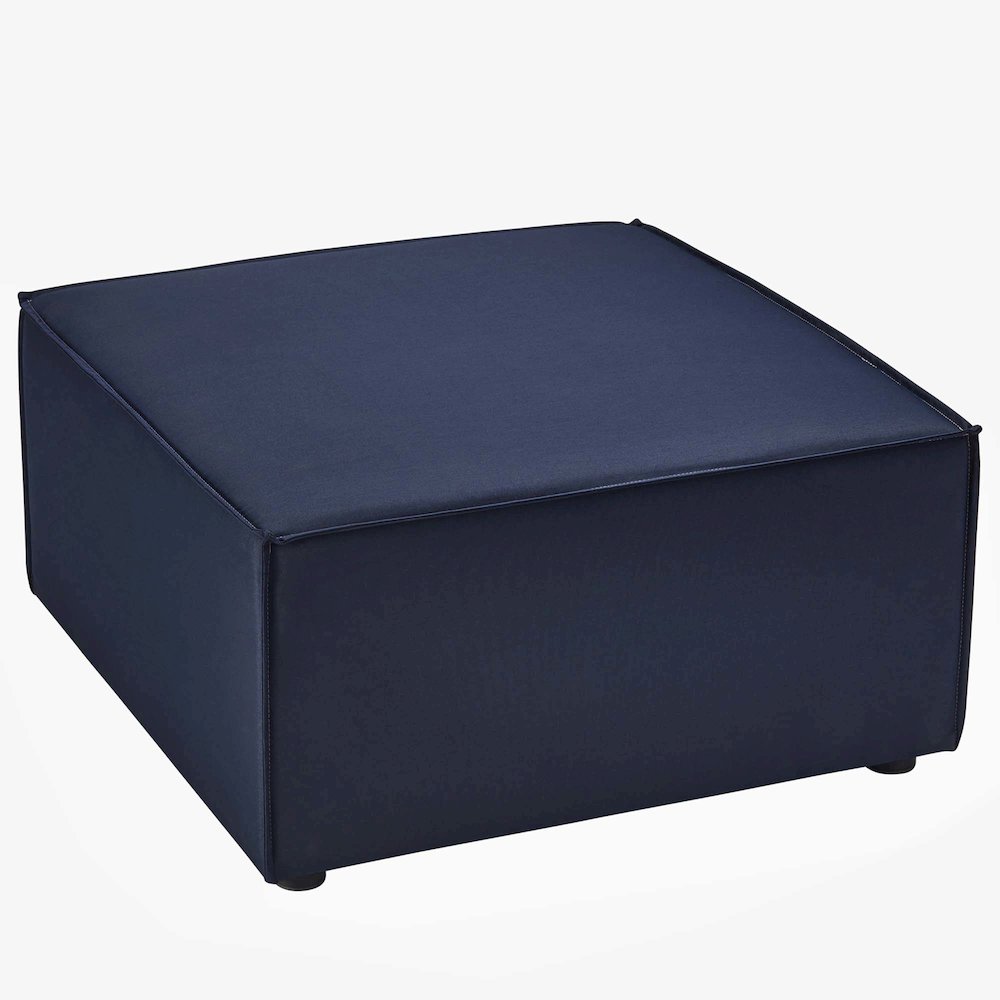 Saybrook Outdoor Patio Upholstered Sectional Sofa Ottoman. Picture 3