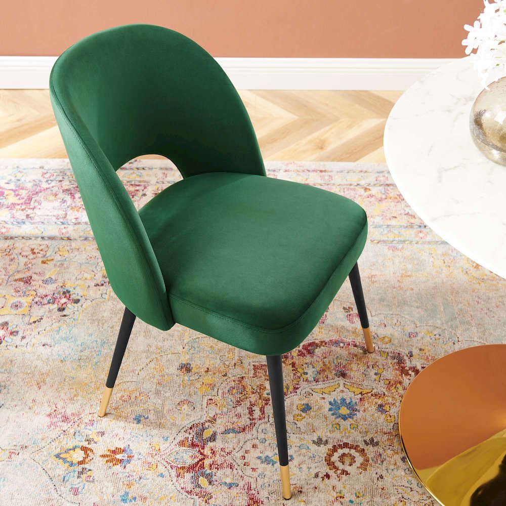 Rouse Performance Velvet Dining Side Chair. Picture 8