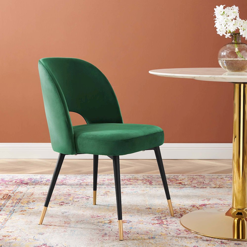 Rouse Performance Velvet Dining Side Chair. Picture 7