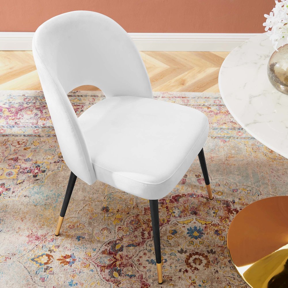 Rouse Performance Velvet Dining Side Chair. Picture 8