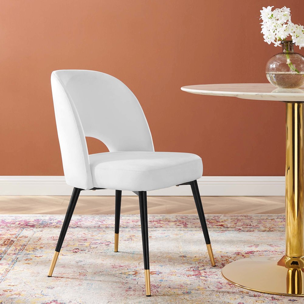 Rouse Performance Velvet Dining Side Chair. Picture 6