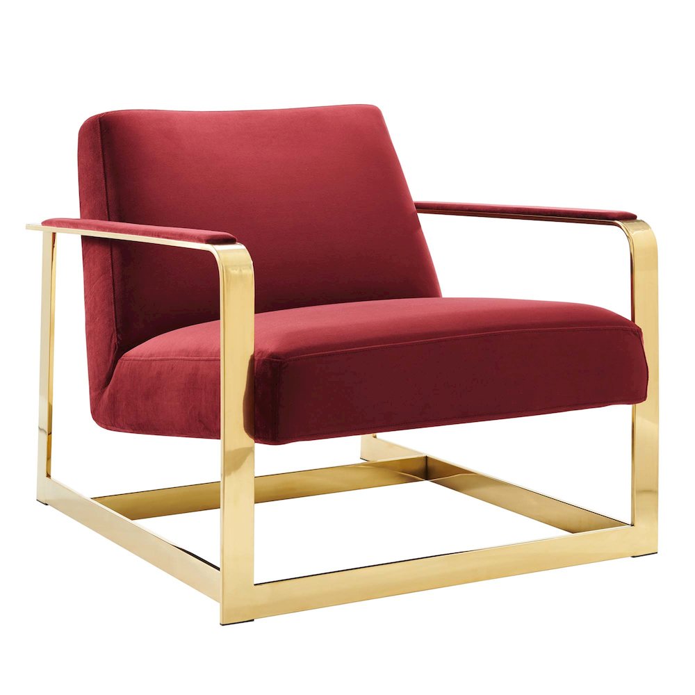 Seg Performance Velvet Accent Chair. Picture 1