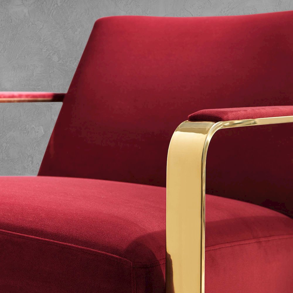 Seg Performance Velvet Accent Chair. Picture 8