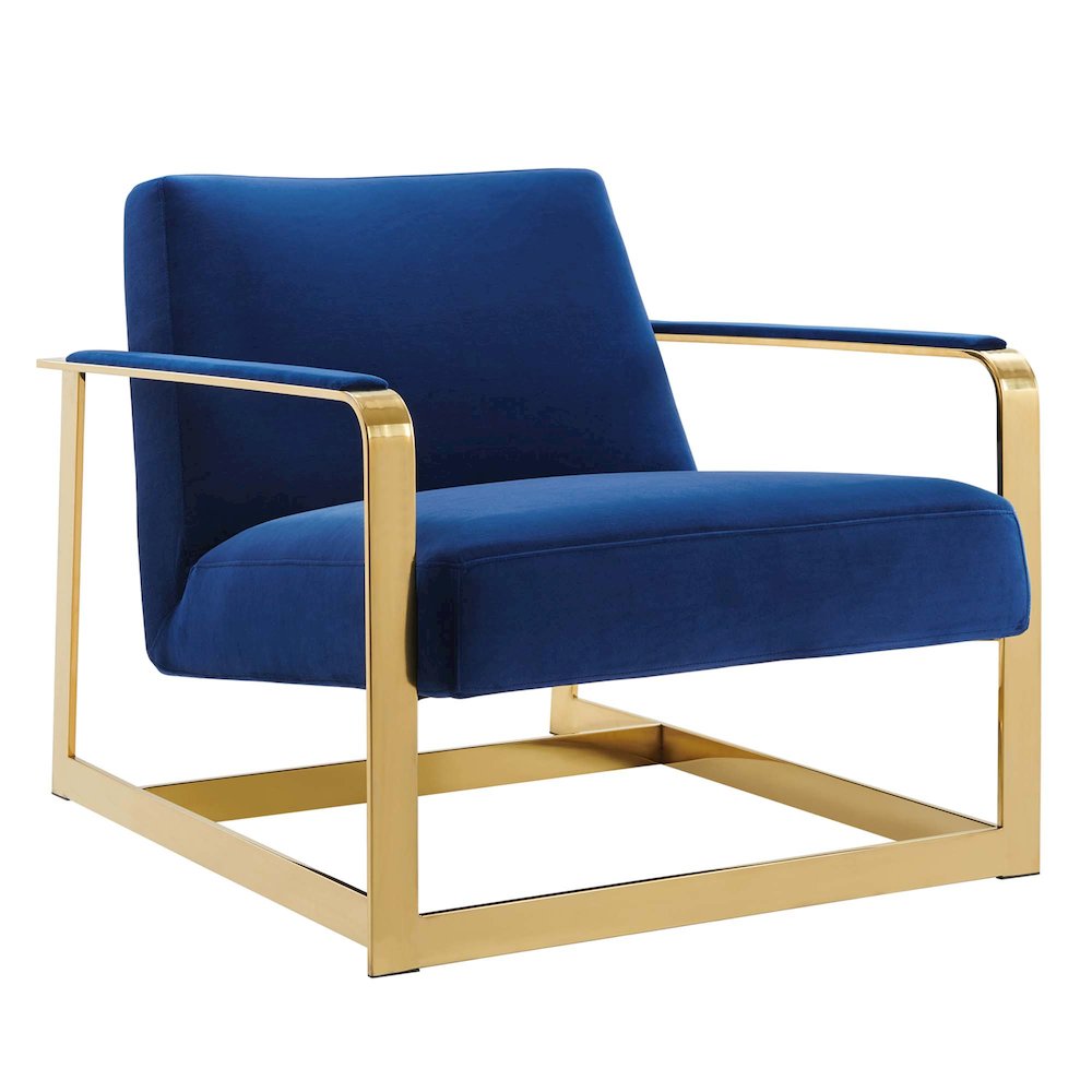 Seg Performance Velvet Accent Chair. Picture 1