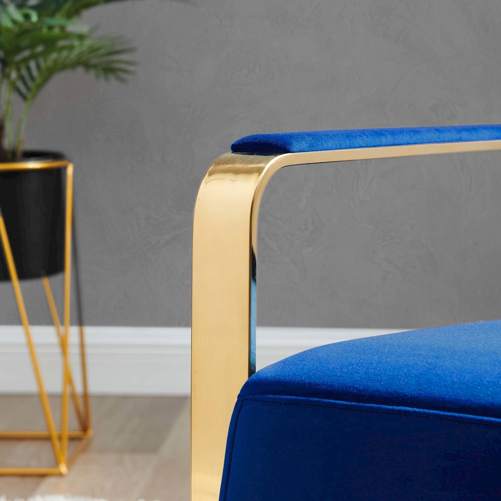 Seg Performance Velvet Accent Chair. Picture 8