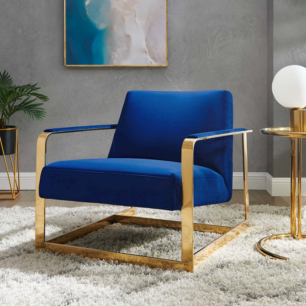 Seg Performance Velvet Accent Chair. Picture 6