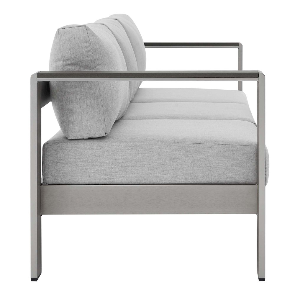 Shore Sunbrella Fabric Aluminum Outdoor Patio Sofa. Picture 3