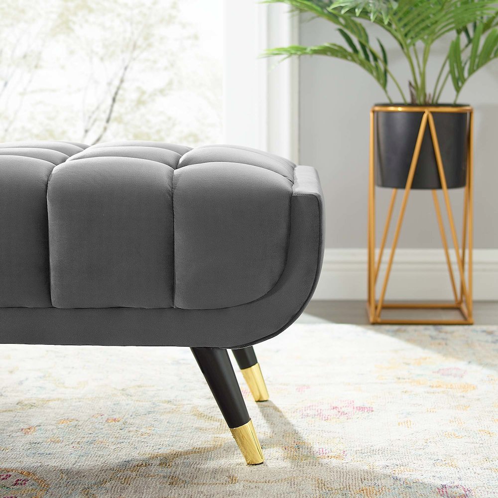 Adept 60" Performance Velvet Bench. Picture 8