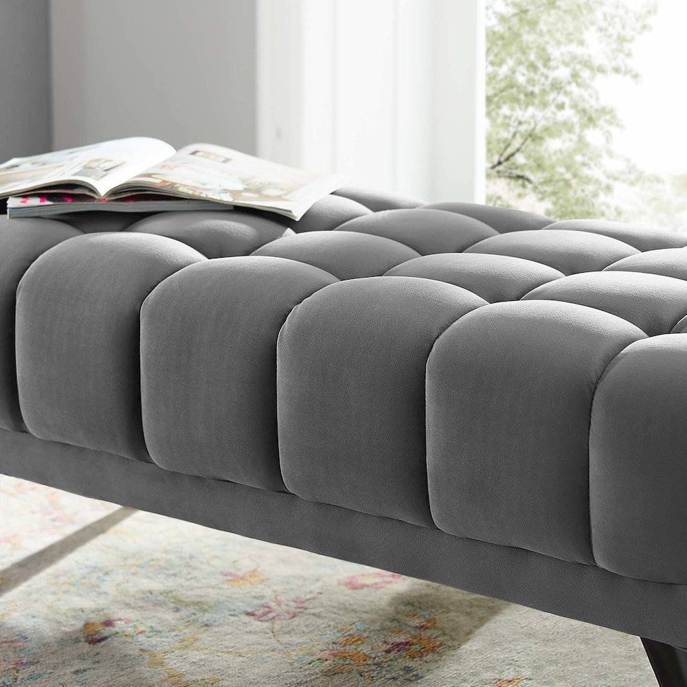 Adept 47.5" Performance Velvet Bench. Picture 8