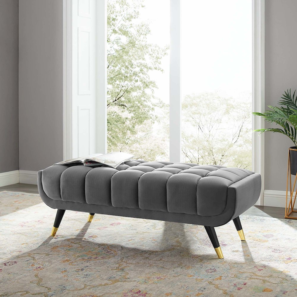Adept 47.5" Performance Velvet Bench. Picture 7