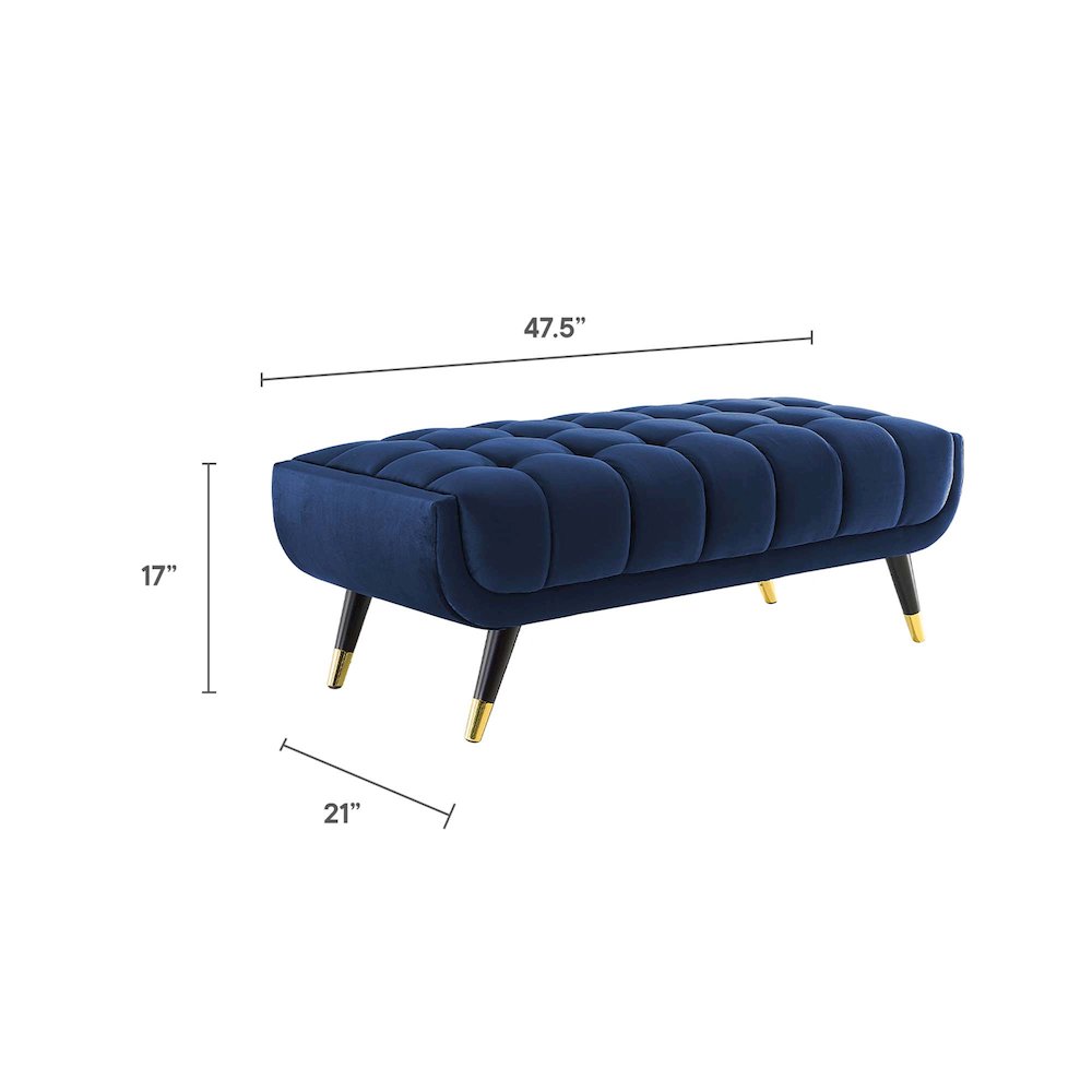 Adept 47.5" Performance Velvet Bench. Picture 2