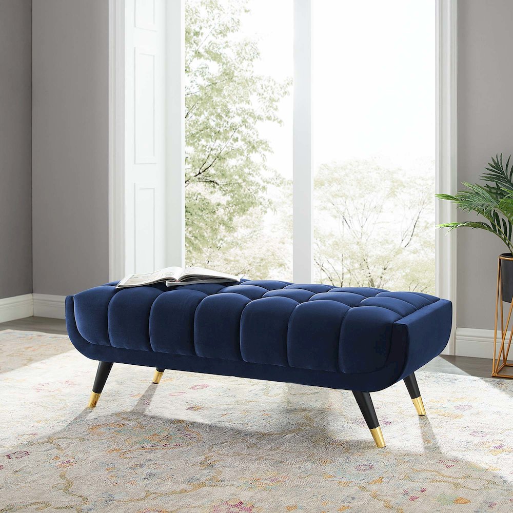 Adept 47.5" Performance Velvet Bench. Picture 7