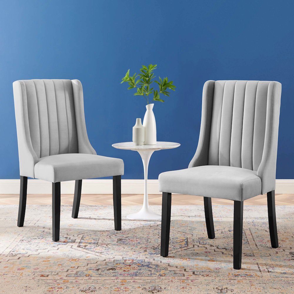 Renew Parsons Performance Velvet Dining Side Chairs Set of 2. Picture 7