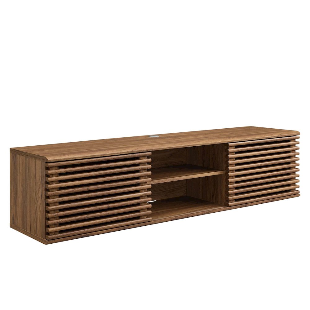 Render 60" Wall-Mount Media Console TV Stand. Picture 1