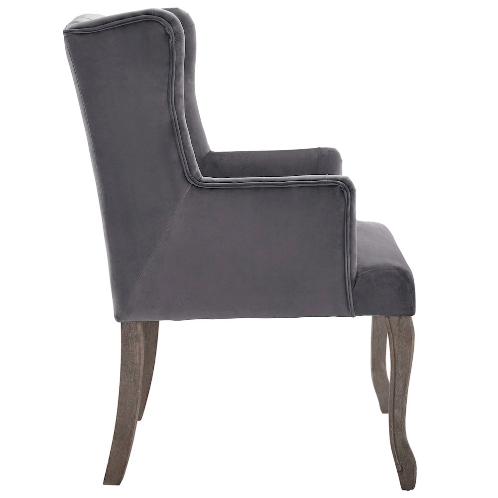 Realm Performance Velvet Armchair Set of 2. Picture 3