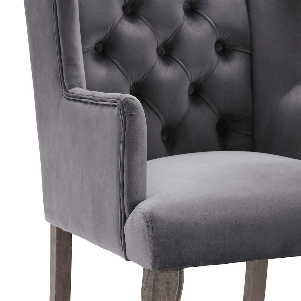 Realm Performance Velvet Armchair Set of 2. Picture 5