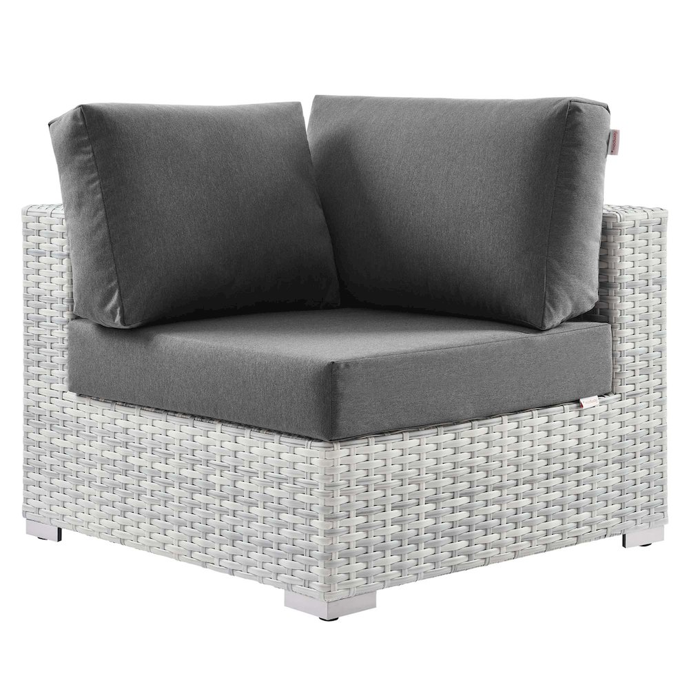 Convene Outdoor Patio Corner Chair. Picture 1