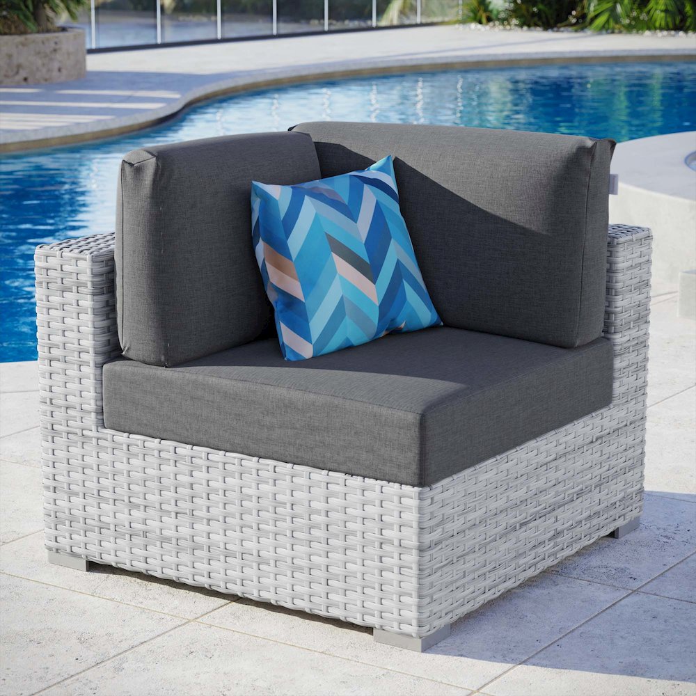 Convene Outdoor Patio Corner Chair. Picture 5