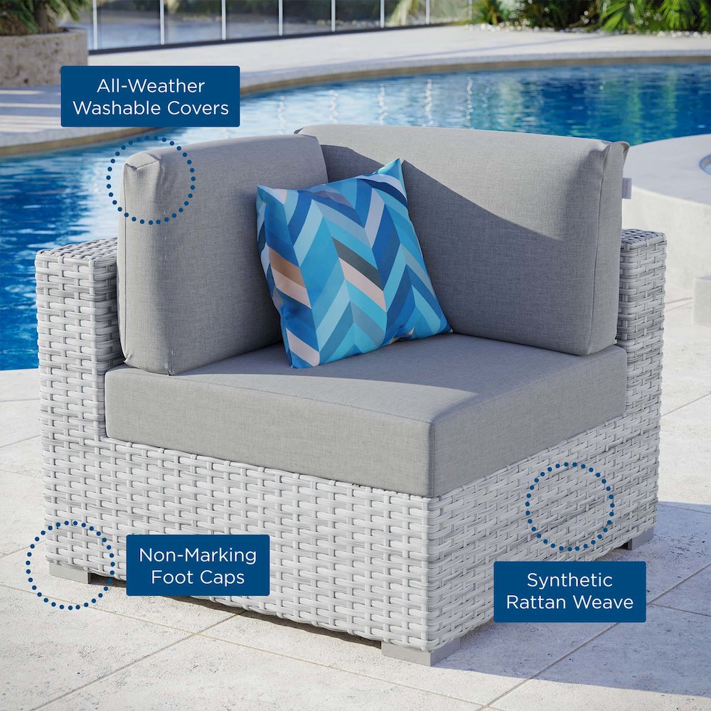 Convene Outdoor Patio Corner Chair. Picture 5