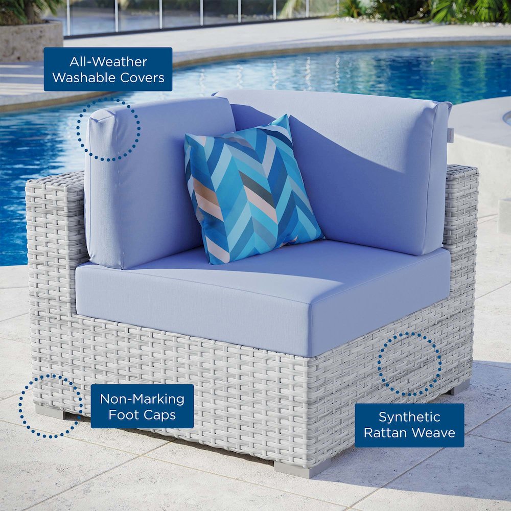 Convene Outdoor Patio Corner Chair. Picture 7