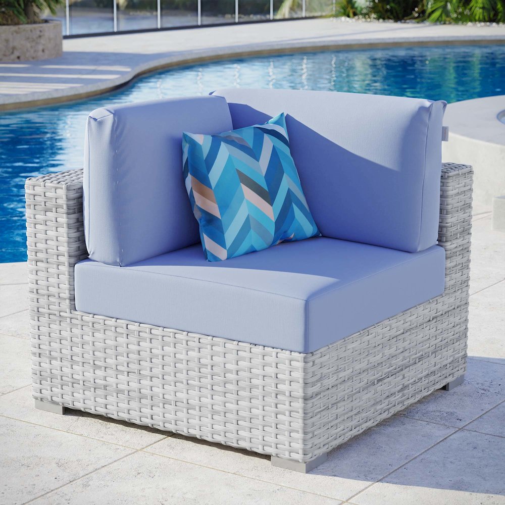 Convene Outdoor Patio Corner Chair. Picture 5