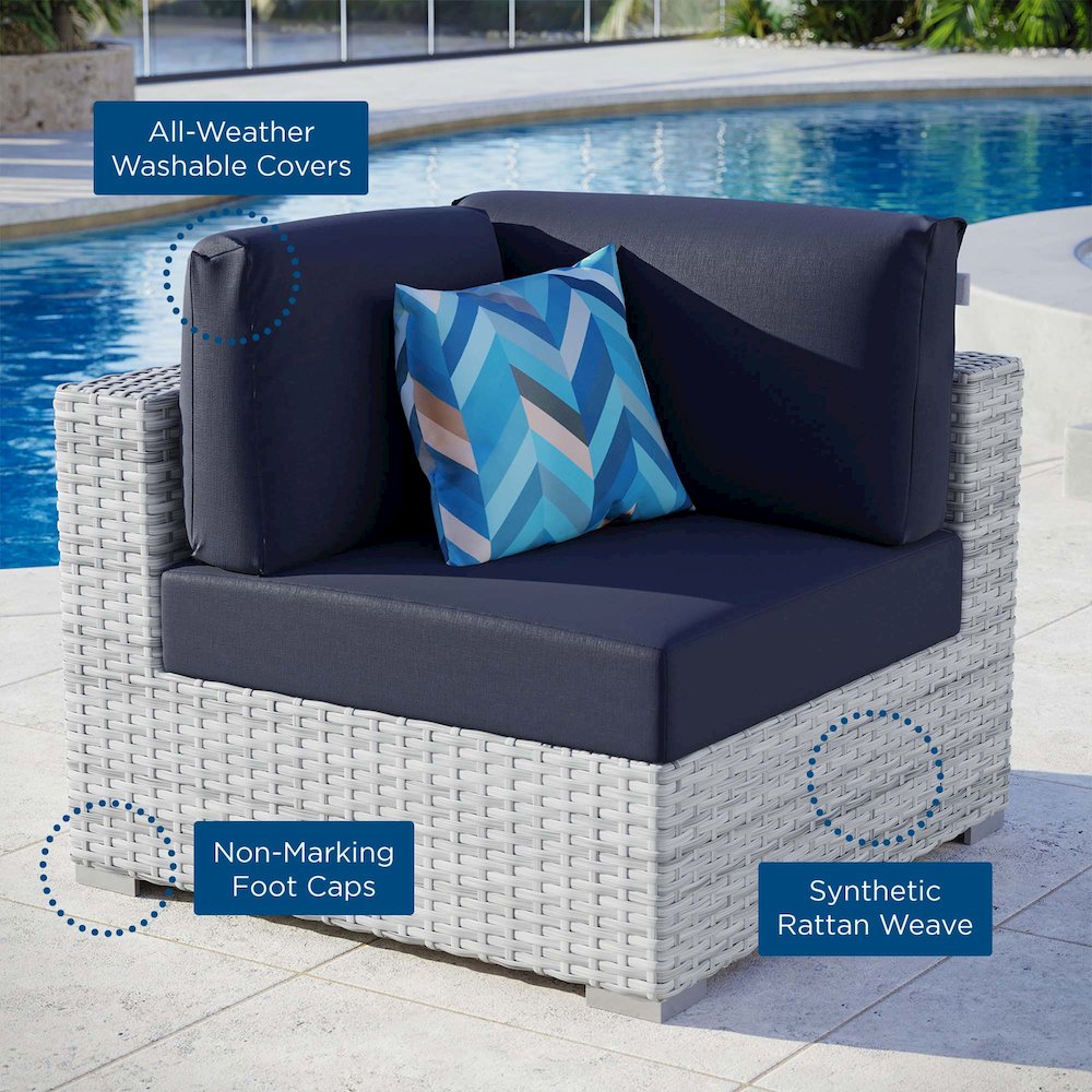 Convene Outdoor Patio Corner Chair. Picture 6