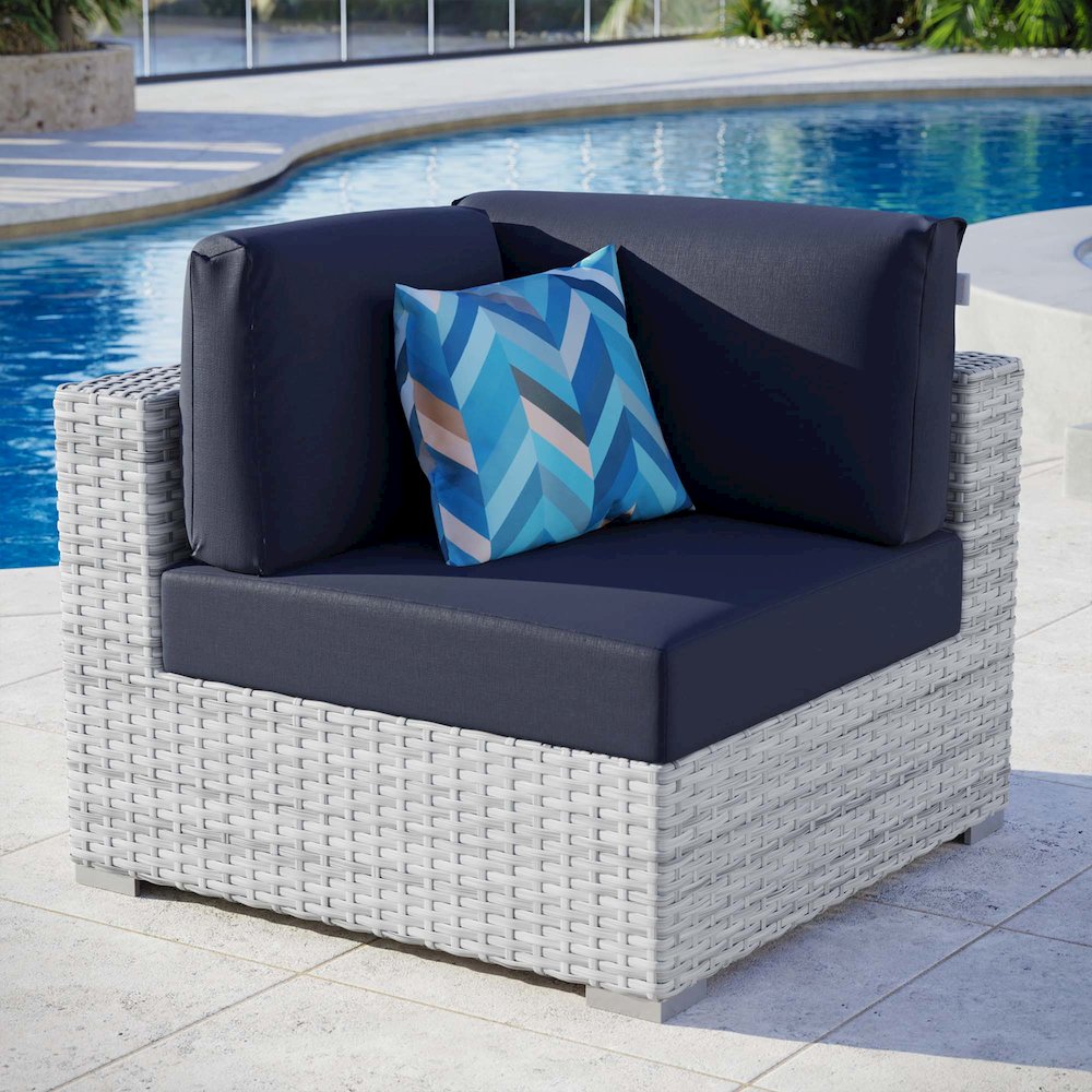Convene Outdoor Patio Corner Chair. Picture 5