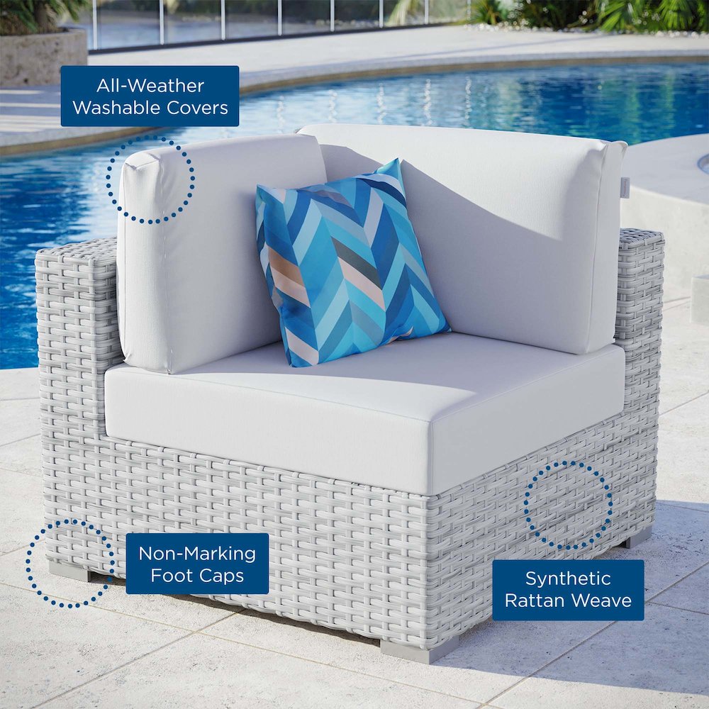 Convene Outdoor Patio Corner Chair. Picture 6