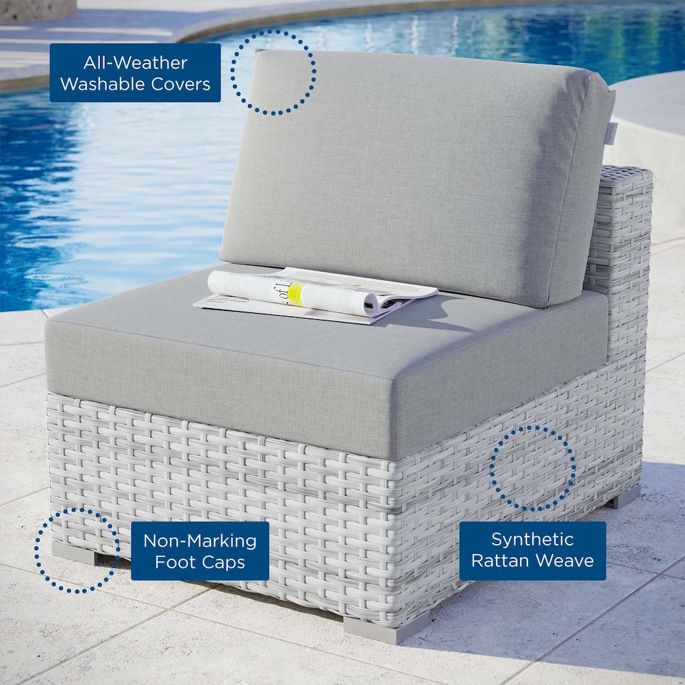 Convene Outdoor Patio Armless Chair. Picture 8