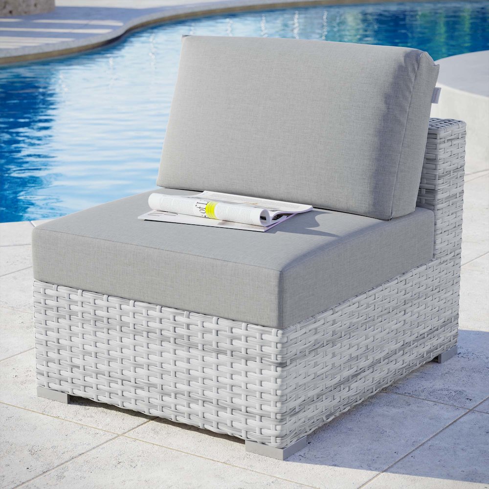 Convene Outdoor Patio Armless Chair. Picture 6