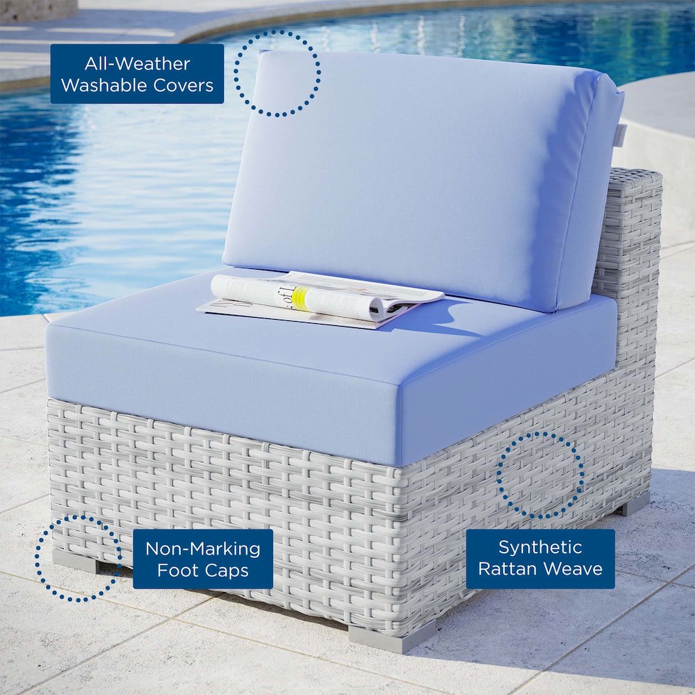 Convene Outdoor Patio Armless Chair. Picture 7