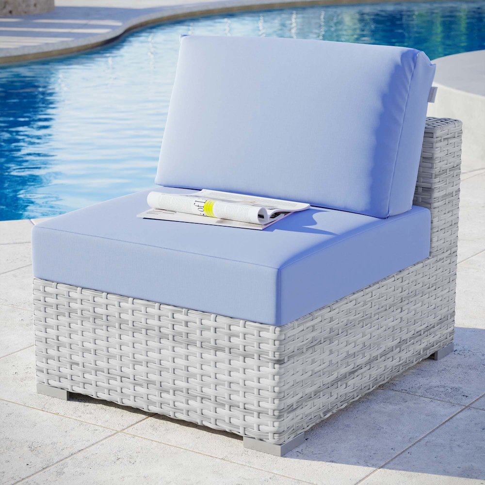 Convene Outdoor Patio Armless Chair. Picture 6
