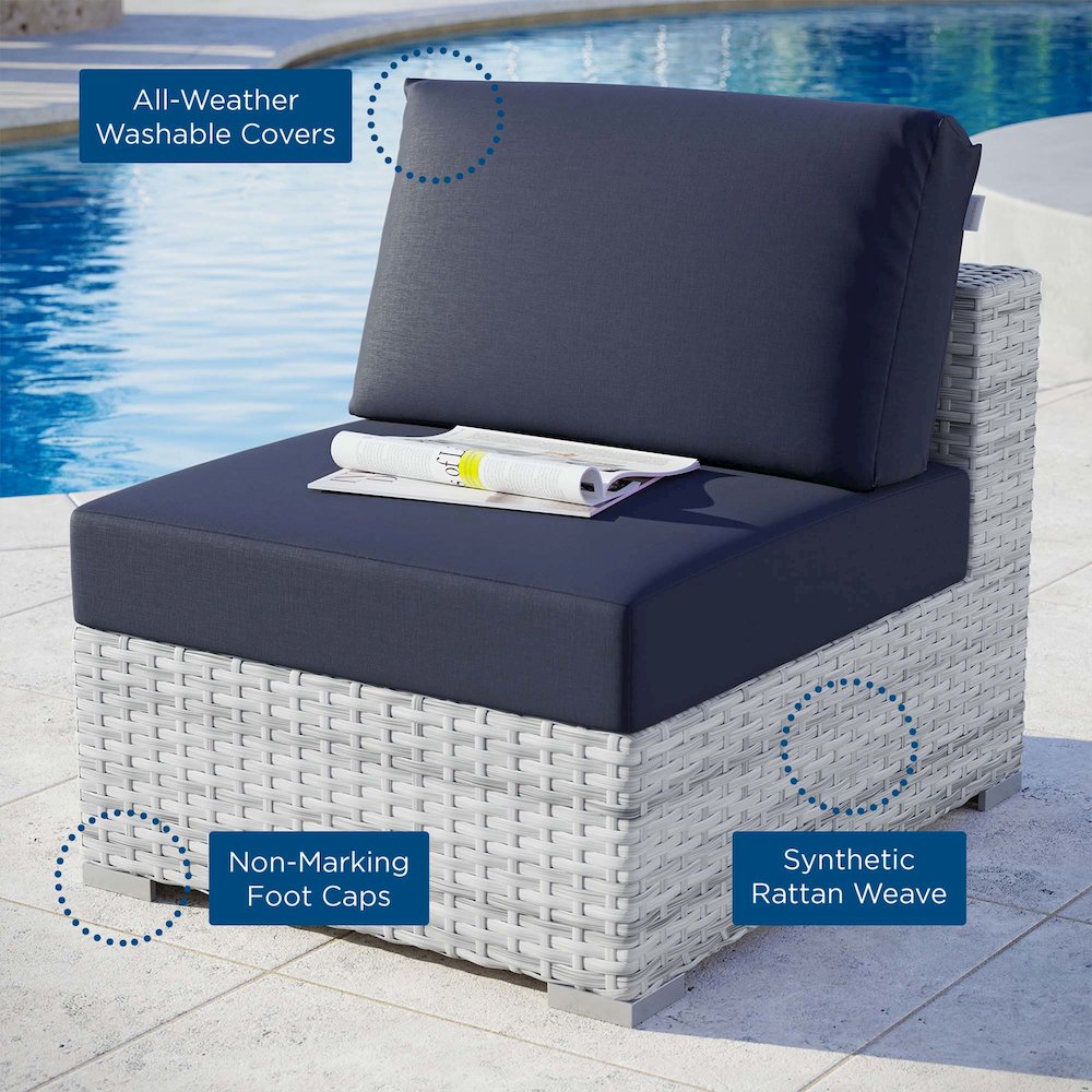Convene Outdoor Patio Armless Chair. Picture 7