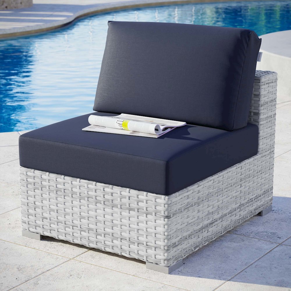 Convene Outdoor Patio Armless Chair. Picture 6