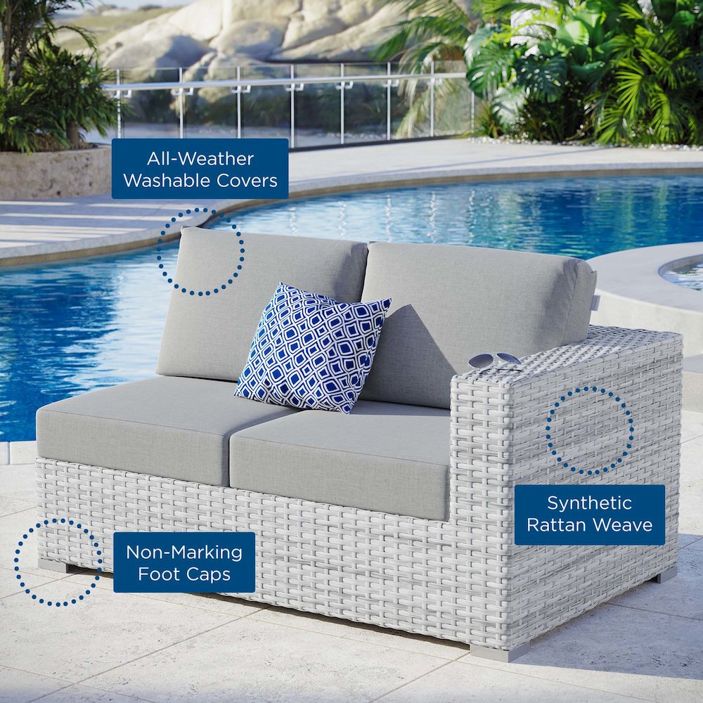 Convene Outdoor Patio Right-Arm Loveseat. Picture 7
