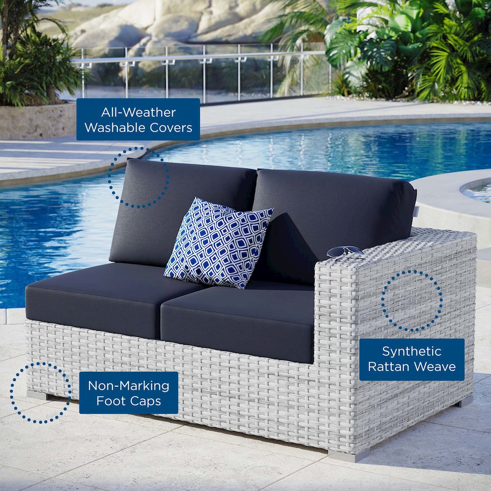 Convene Outdoor Patio Right-Arm Loveseat. Picture 7