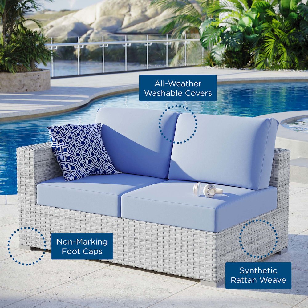 Convene Outdoor Patio Left-Arm Loveseat. Picture 7