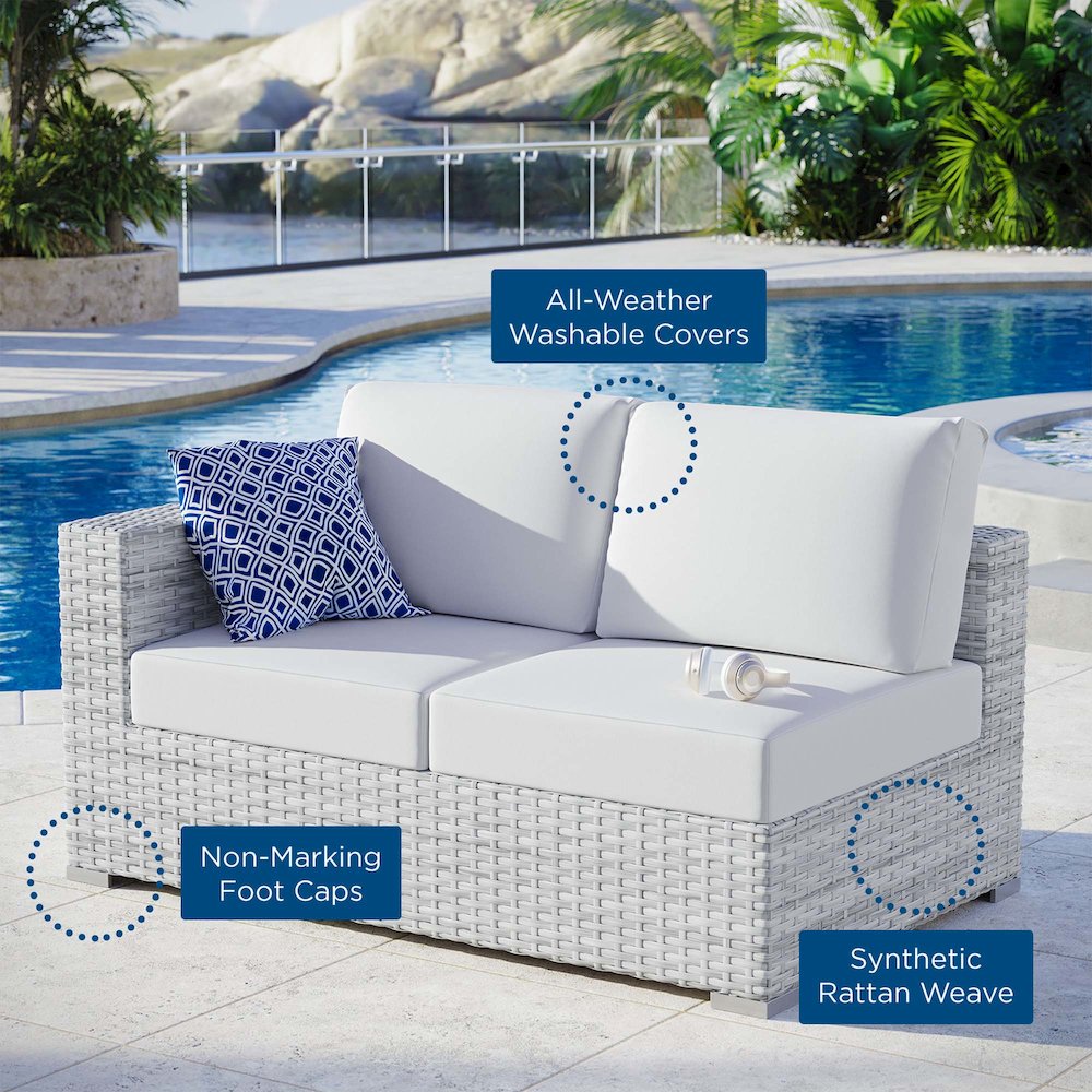 Convene Outdoor Patio Left-Arm Loveseat. Picture 7