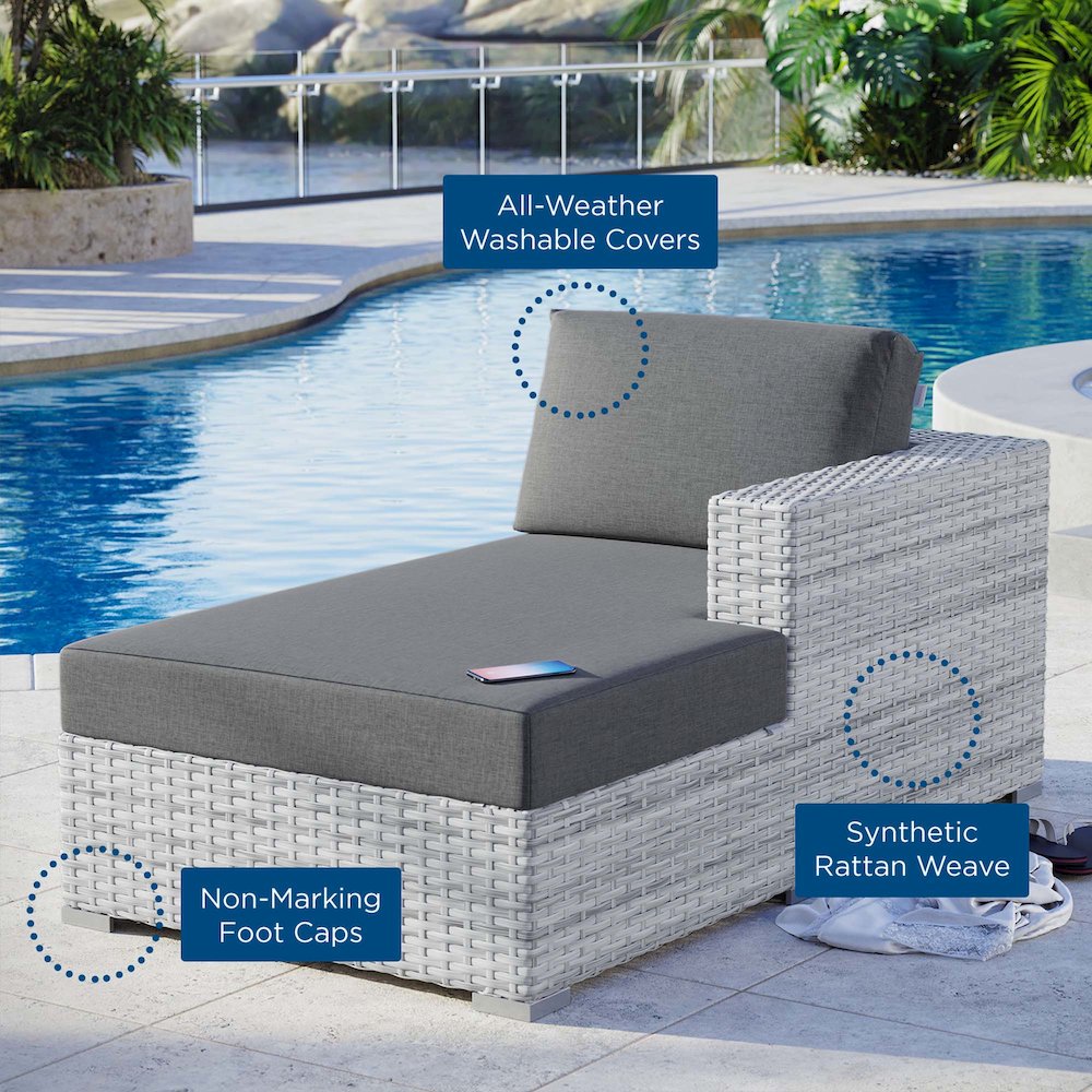 Convene Outdoor Patio Right Chaise. Picture 7