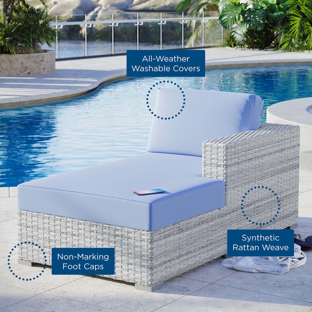 Convene Outdoor Patio Right Chaise. Picture 7