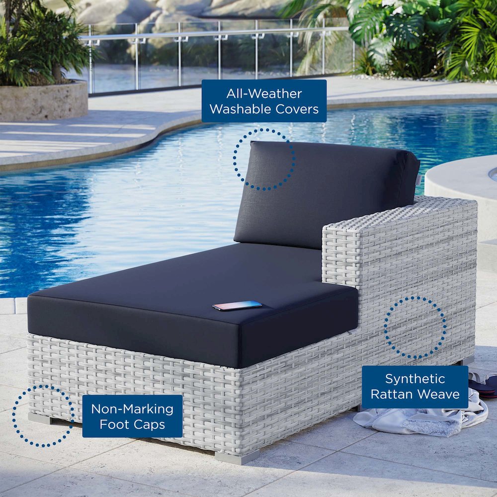 Convene Outdoor Patio Right Chaise. Picture 7